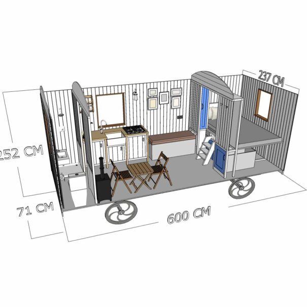 A Casinha 9 shepherd hut scaled